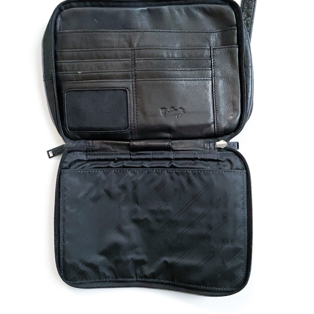 Scully Black Leather Mini Crossbody Bag - Picture 6 of 8